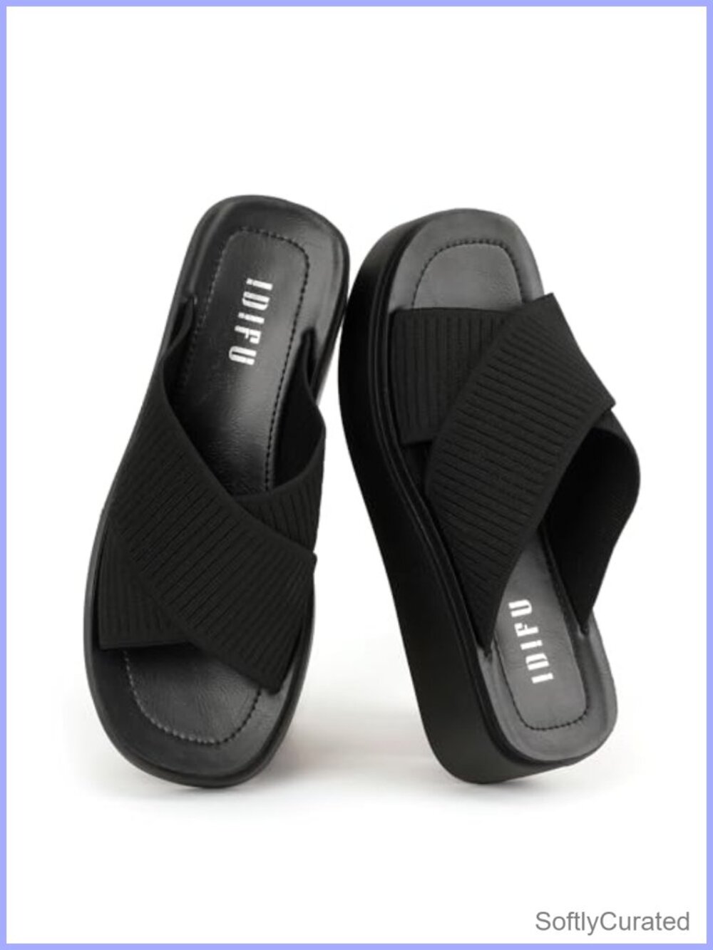 Platform Wedge Slide Sandals Open Toe Slip On Sandal